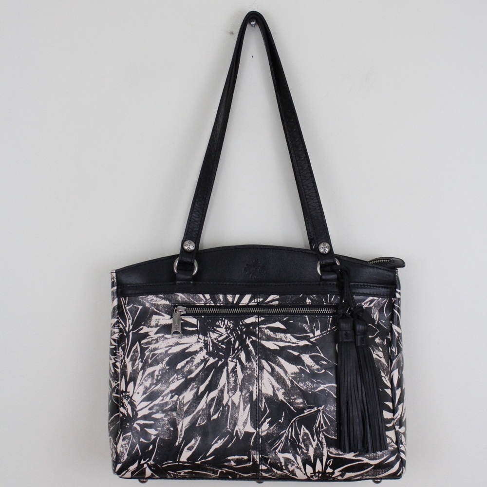 Patricia Nash Sunflower Print Leather Poppy Tote